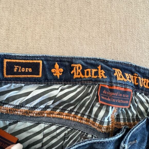 Rock Revival Women Flora Ankle Skinny Jeans Medium Wash Size 28 Stretch Vintage - Picture 4 of 7